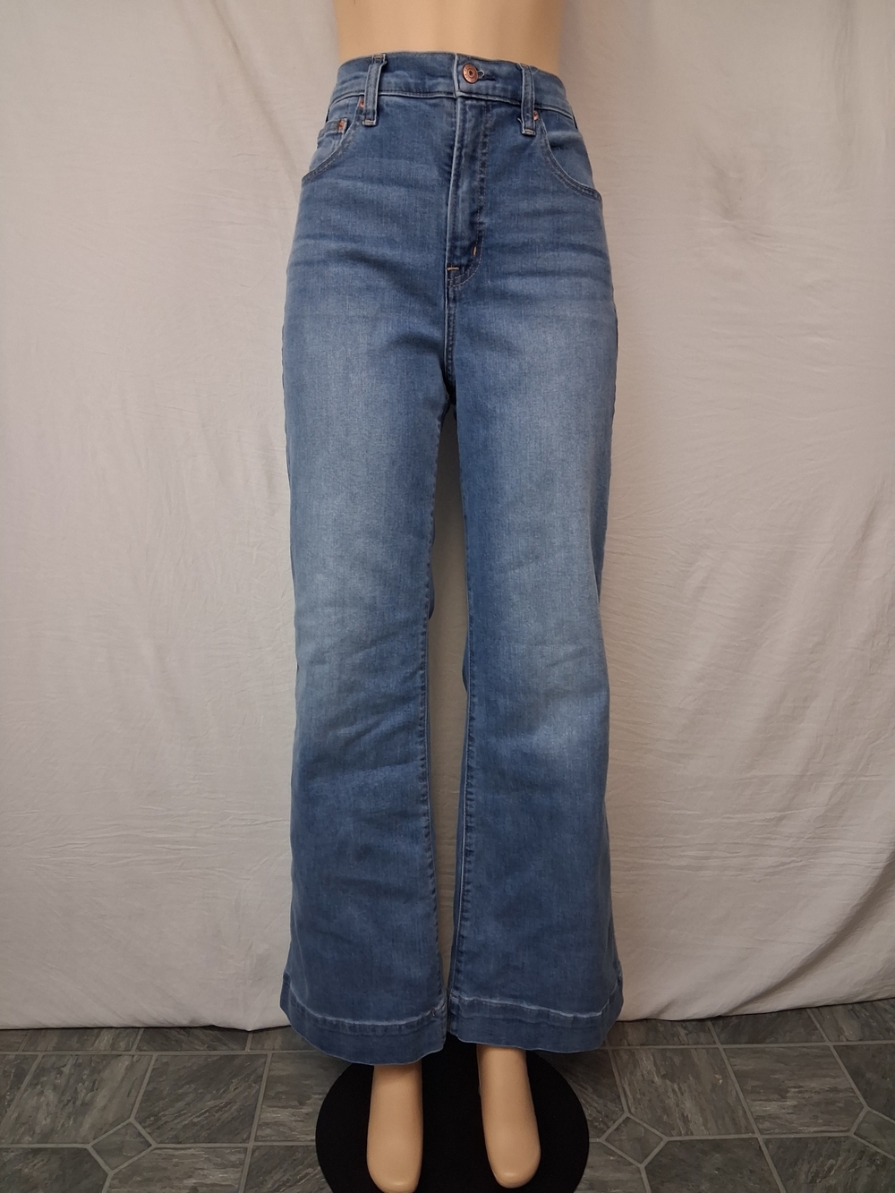 GAP Light Blue High-Waist Flare Jeans
